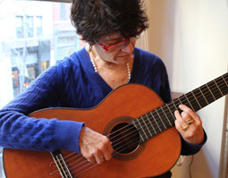 Helen Bates demonstrates a hand position